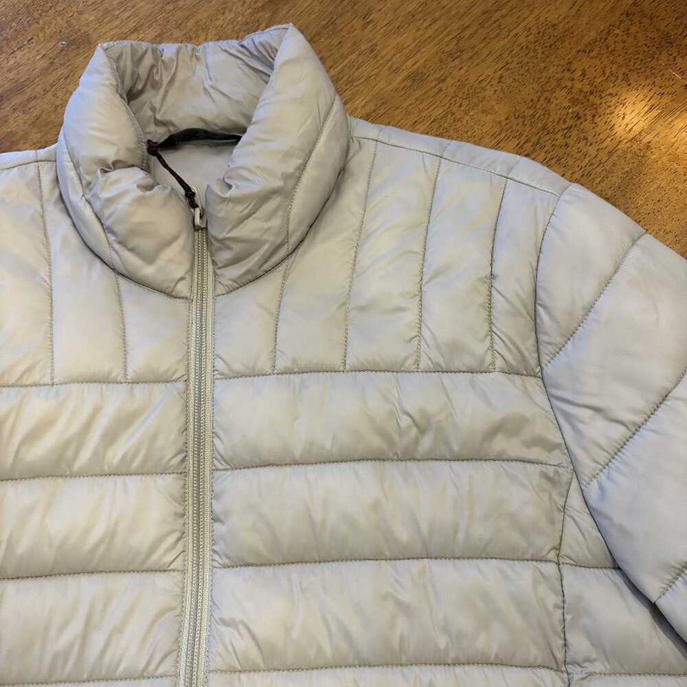 Men's Tan Color Puffer Jacket - Size M